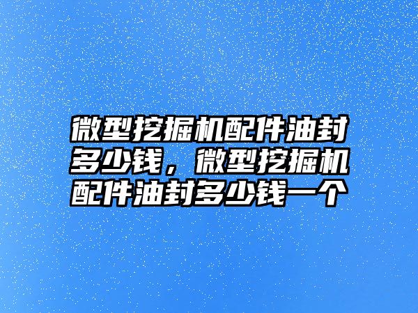 微型挖掘機配件油封多少錢，微型挖掘機配件油封多少錢一個