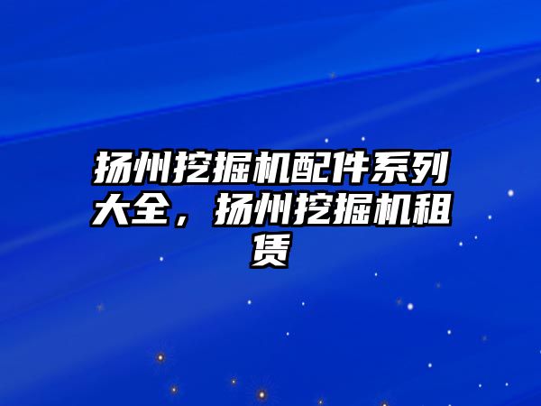 揚州挖掘機配件系列大全，揚州挖掘機租賃