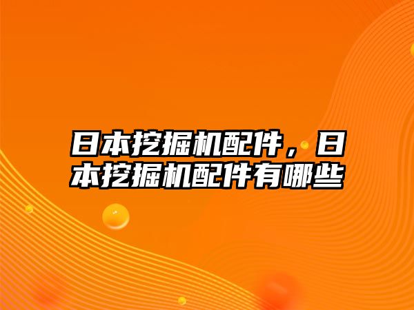 日本挖掘機配件，日本挖掘機配件有哪些