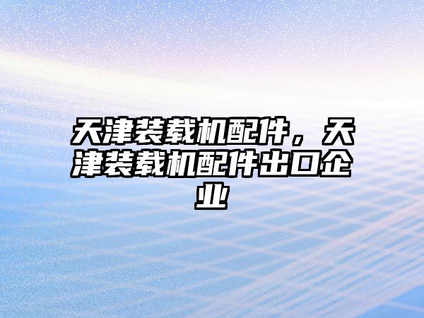 天津裝載機(jī)配件，天津裝載機(jī)配件出口企業(yè)