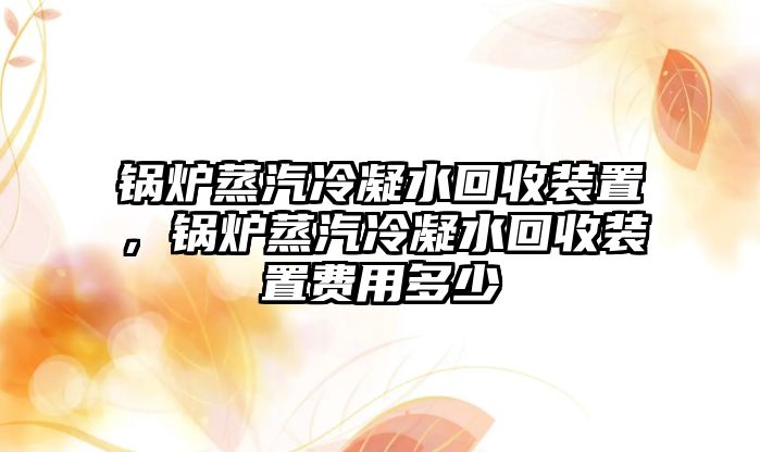 鍋爐蒸汽冷凝水回收裝置，鍋爐蒸汽冷凝水回收裝置費(fèi)用多少