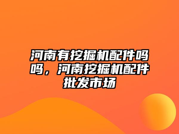 河南有挖掘機(jī)配件嗎嗎，河南挖掘機(jī)配件批發(fā)市場