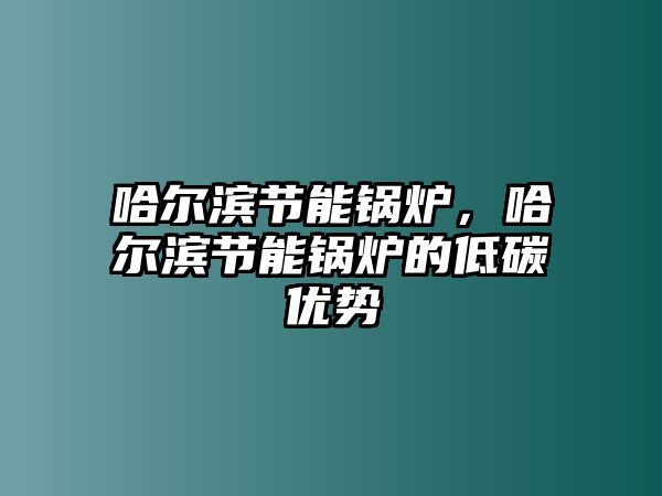 哈爾濱節(jié)能鍋爐，哈爾濱節(jié)能鍋爐的低碳優(yōu)勢(shì)