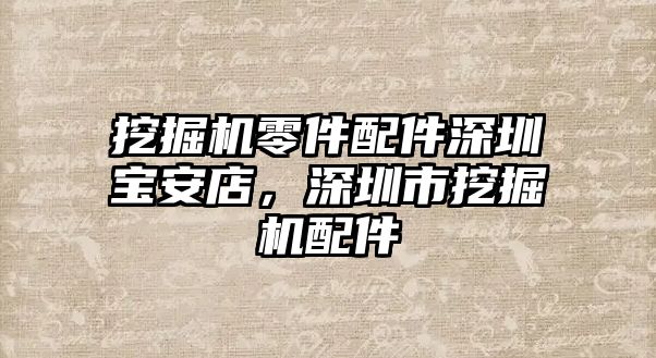 挖掘機(jī)零件配件深圳寶安店，深圳市挖掘機(jī)配件