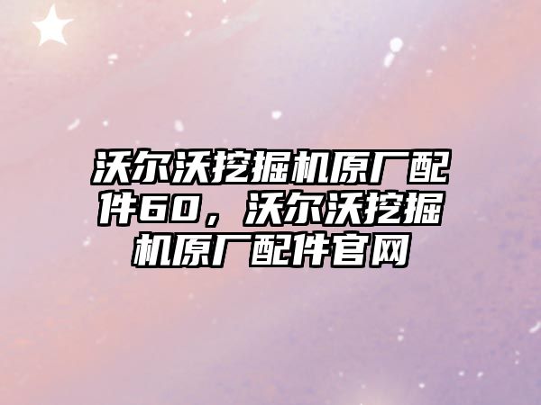 沃爾沃挖掘機(jī)原廠配件60，沃爾沃挖掘機(jī)原廠配件官網(wǎng)