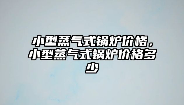 小型蒸氣式鍋爐價格，小型蒸氣式鍋爐價格多少