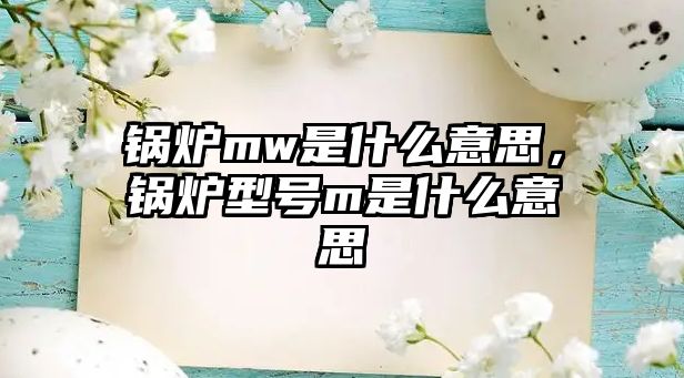 鍋爐mw是什么意思，鍋爐型號(hào)m是什么意思