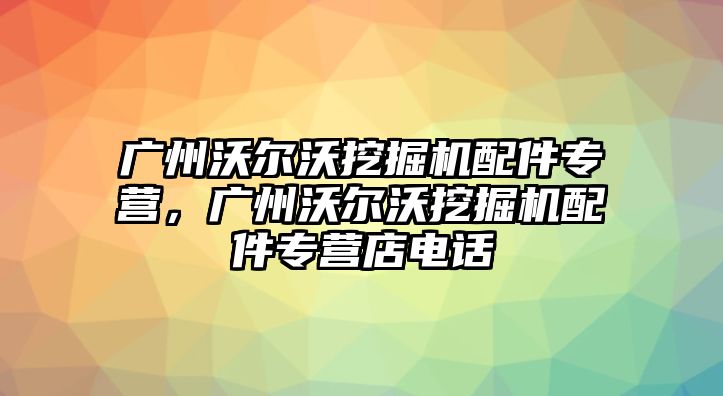 廣州沃爾沃挖掘機配件專營，廣州沃爾沃挖掘機配件專營店電話