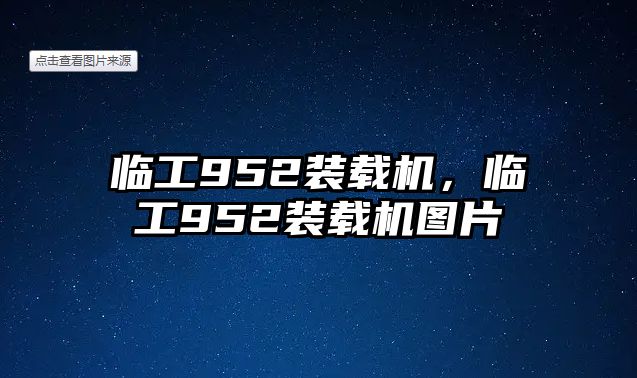 臨工952裝載機(jī)，臨工952裝載機(jī)圖片