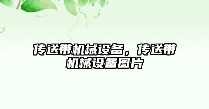 傳送帶機械設備，傳送帶機械設備圖片