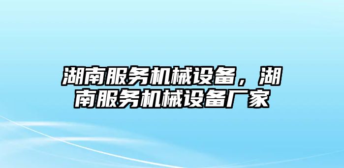 湖南服務(wù)機械設(shè)備，湖南服務(wù)機械設(shè)備廠家