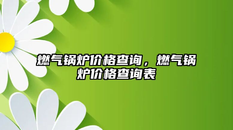 燃?xì)忮仩t價格查詢，燃?xì)忮仩t價格查詢表