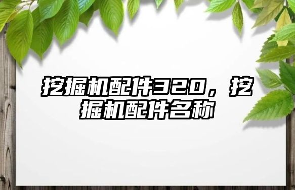 挖掘機配件320，挖掘機配件名稱