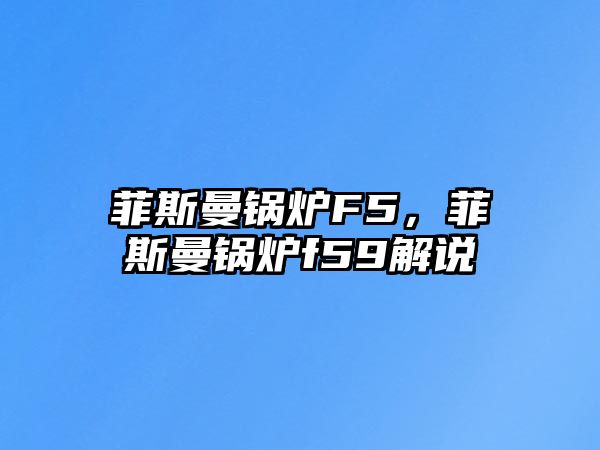 菲斯曼鍋爐F5，菲斯曼鍋爐f59解說