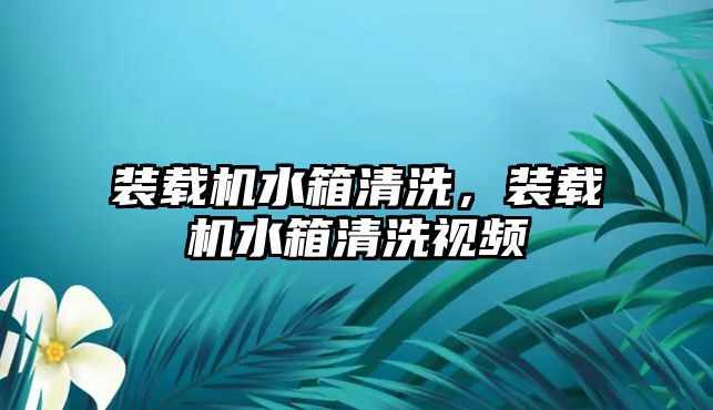 裝載機水箱清洗，裝載機水箱清洗視頻