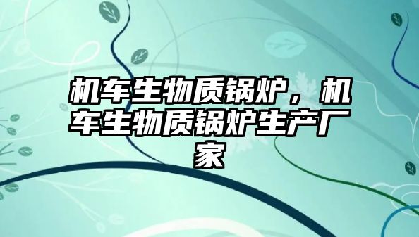 機車生物質鍋爐，機車生物質鍋爐生產廠家