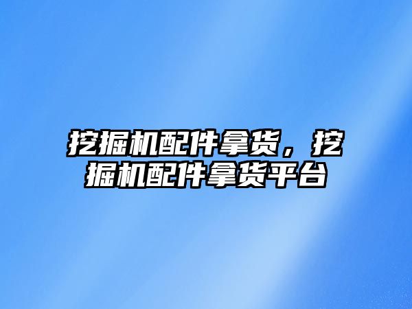 挖掘機配件拿貨，挖掘機配件拿貨平臺