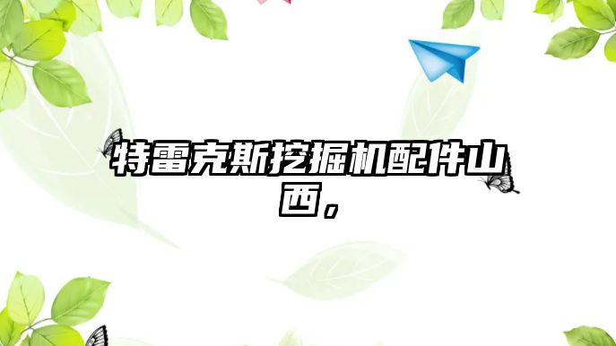 特雷克斯挖掘機配件山西，