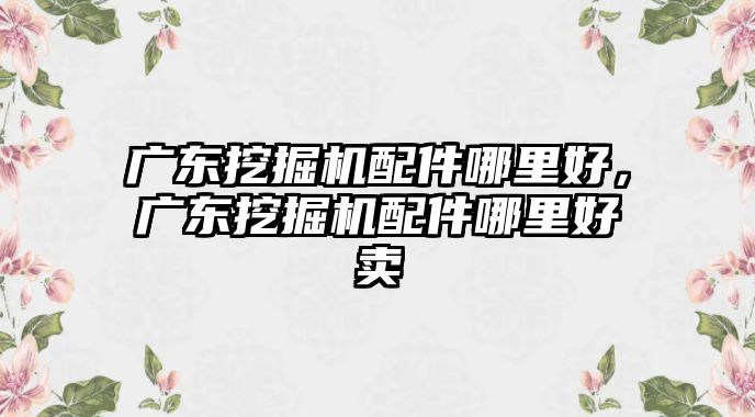 廣東挖掘機(jī)配件哪里好，廣東挖掘機(jī)配件哪里好賣