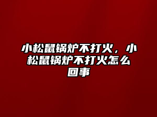 小松鼠鍋爐不打火，小松鼠鍋爐不打火怎么回事