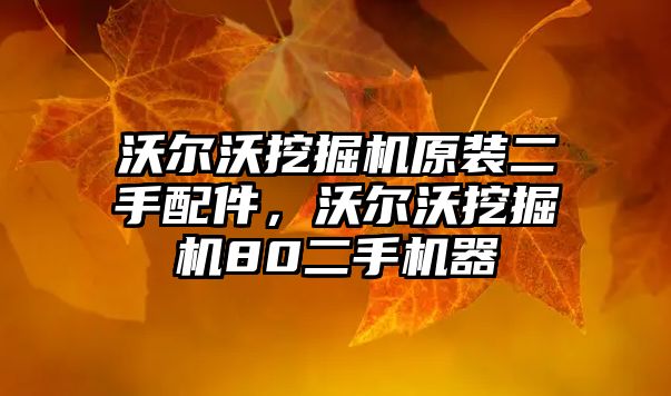 沃爾沃挖掘機原裝二手配件，沃爾沃挖掘機80二手機器