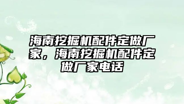 海南挖掘機配件定做廠家，海南挖掘機配件定做廠家電話