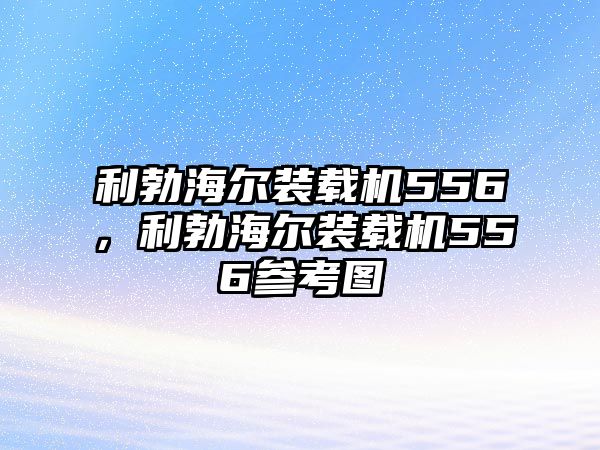 利勃海爾裝載機556，利勃海爾裝載機556參考圖