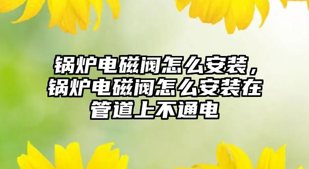 鍋爐電磁閥怎么安裝，鍋爐電磁閥怎么安裝在管道上不通電