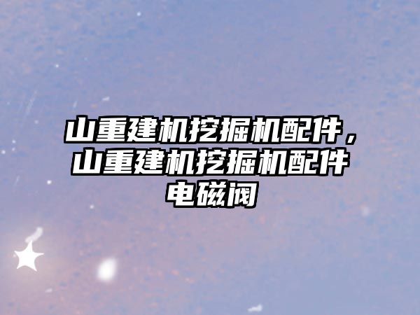 山重建機挖掘機配件，山重建機挖掘機配件電磁閥