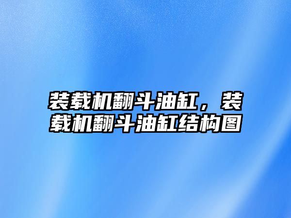 裝載機翻斗油缸，裝載機翻斗油缸結構圖