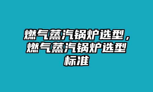 燃?xì)庹羝仩t選型，燃?xì)庹羝仩t選型標(biāo)準(zhǔn)