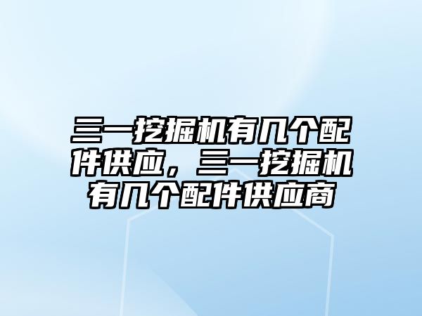 三一挖掘機(jī)有幾個(gè)配件供應(yīng)，三一挖掘機(jī)有幾個(gè)配件供應(yīng)商