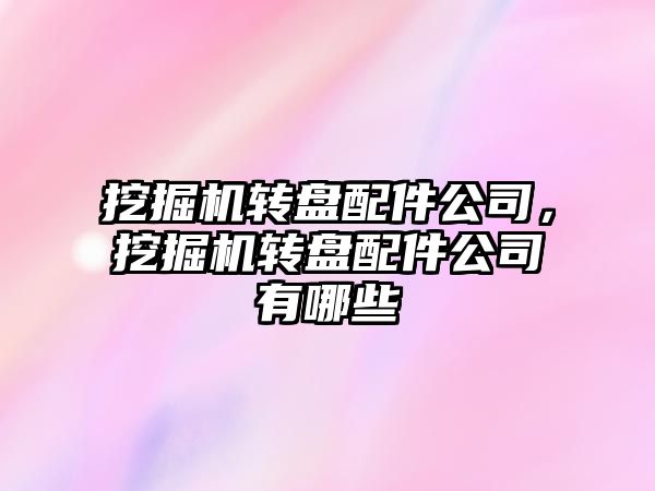 挖掘機轉(zhuǎn)盤配件公司，挖掘機轉(zhuǎn)盤配件公司有哪些