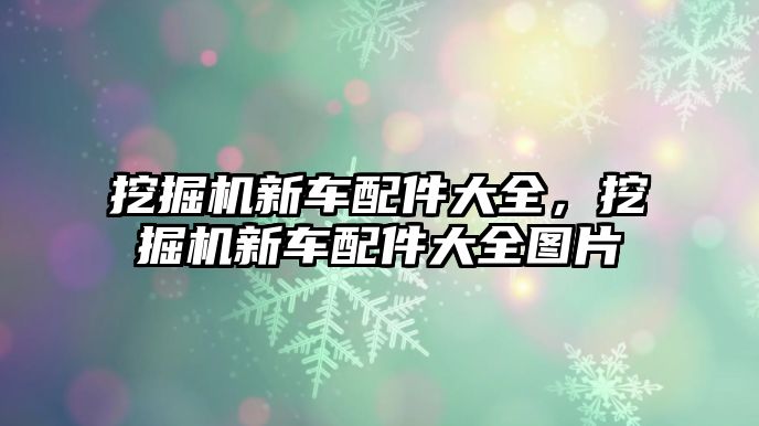 挖掘機新車配件大全，挖掘機新車配件大全圖片