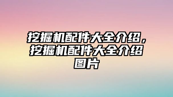 挖掘機配件大全介紹，挖掘機配件大全介紹圖片