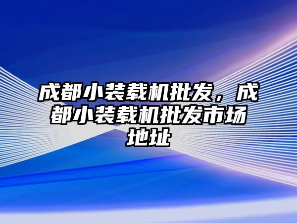 成都小裝載機(jī)批發(fā)，成都小裝載機(jī)批發(fā)市場地址