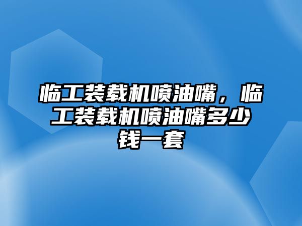 臨工裝載機(jī)噴油嘴，臨工裝載機(jī)噴油嘴多少錢一套