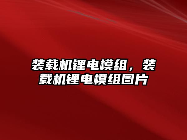 裝載機鋰電模組，裝載機鋰電模組圖片