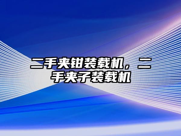 二手夾鉗裝載機，二手夾子裝載機