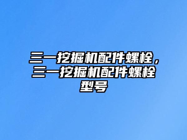 三一挖掘機(jī)配件螺栓，三一挖掘機(jī)配件螺栓型號(hào)