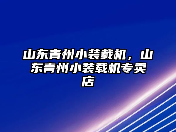 山東青州小裝載機，山東青州小裝載機專賣店