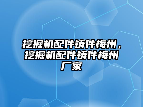 挖掘機配件鑄件梅州，挖掘機配件鑄件梅州廠家