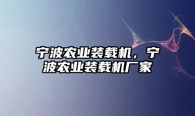 寧波農(nóng)業(yè)裝載機(jī)，寧波農(nóng)業(yè)裝載機(jī)廠家