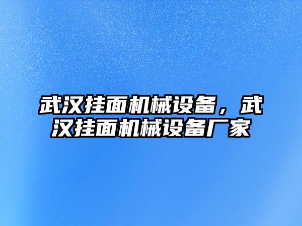 武漢掛面機械設(shè)備，武漢掛面機械設(shè)備廠家