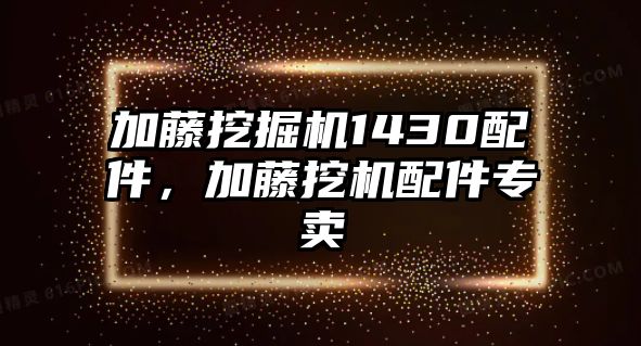 加藤挖掘機1430配件，加藤挖機配件專賣