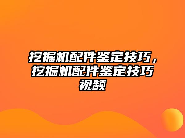 挖掘機(jī)配件鑒定技巧，挖掘機(jī)配件鑒定技巧視頻