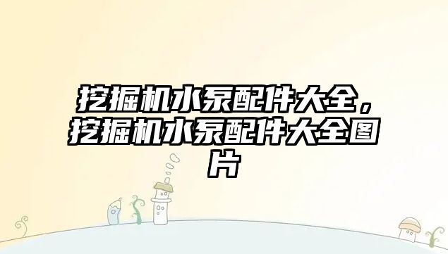 挖掘機水泵配件大全，挖掘機水泵配件大全圖片