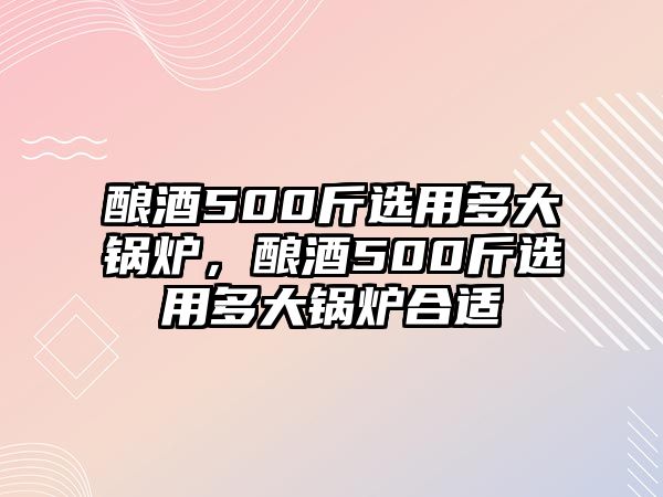 釀酒500斤選用多大鍋爐，釀酒500斤選用多大鍋爐合適