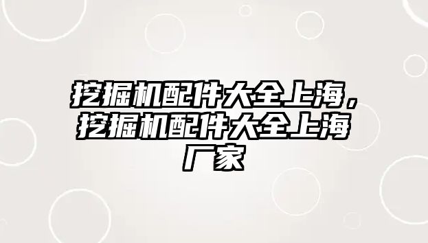 挖掘機(jī)配件大全上海，挖掘機(jī)配件大全上海廠家