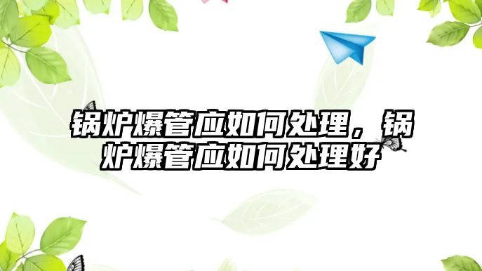 鍋爐爆管應(yīng)如何處理，鍋爐爆管應(yīng)如何處理好